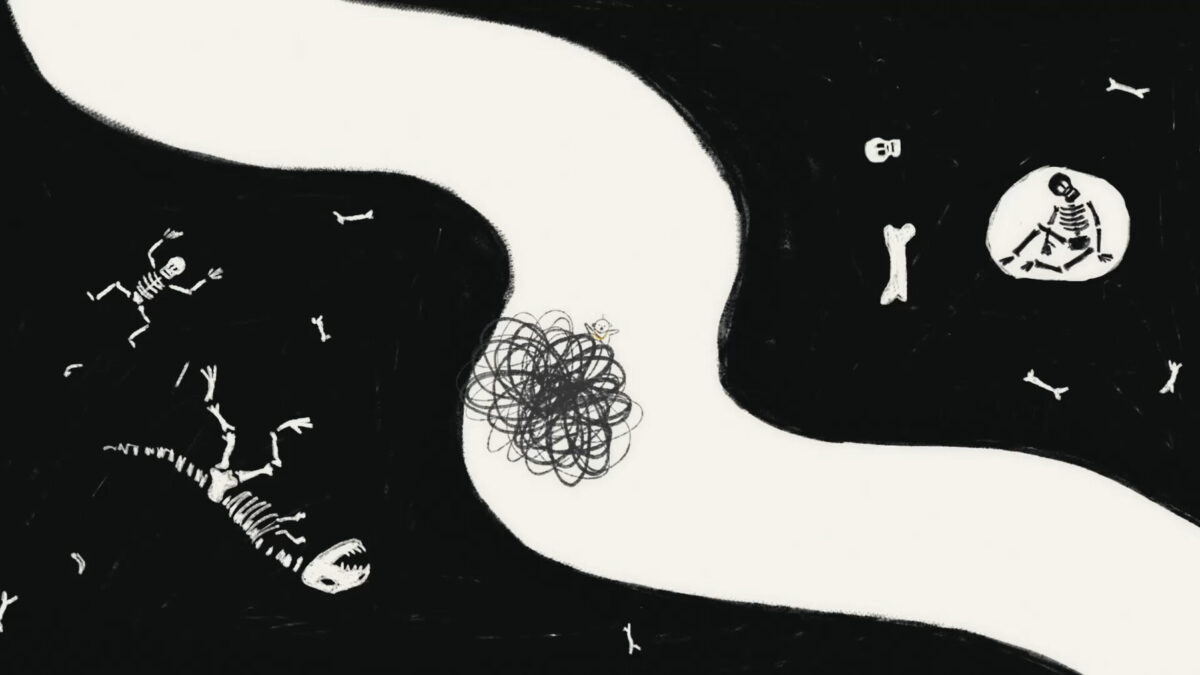 animowana droga na niej kulka