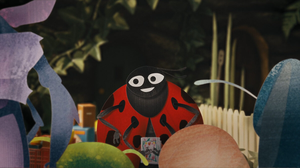 animowana biedronka uśmiecha się