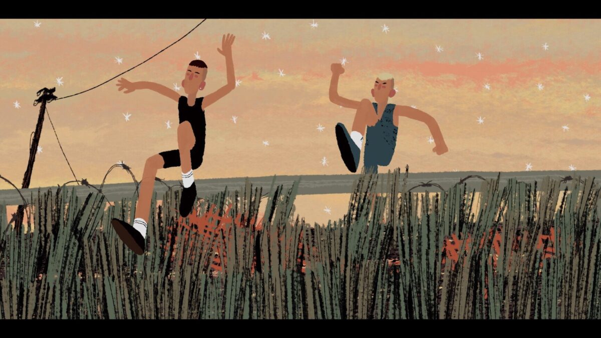 dwoje animowanych chłopców