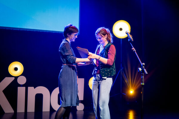 Elise Krieps i Joanna Żak na scenie